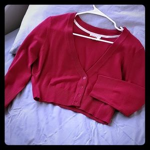 3/4 Sleeve Cropped V-neck Cardigan